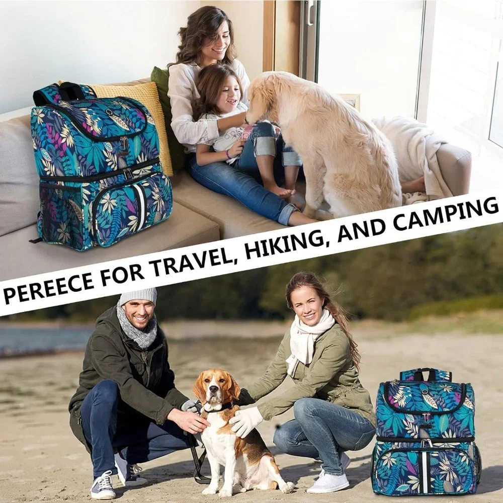 Pet Travel Bag, Double-Layer Pet Supplies Backpack (for All Pet Travel Supplies)